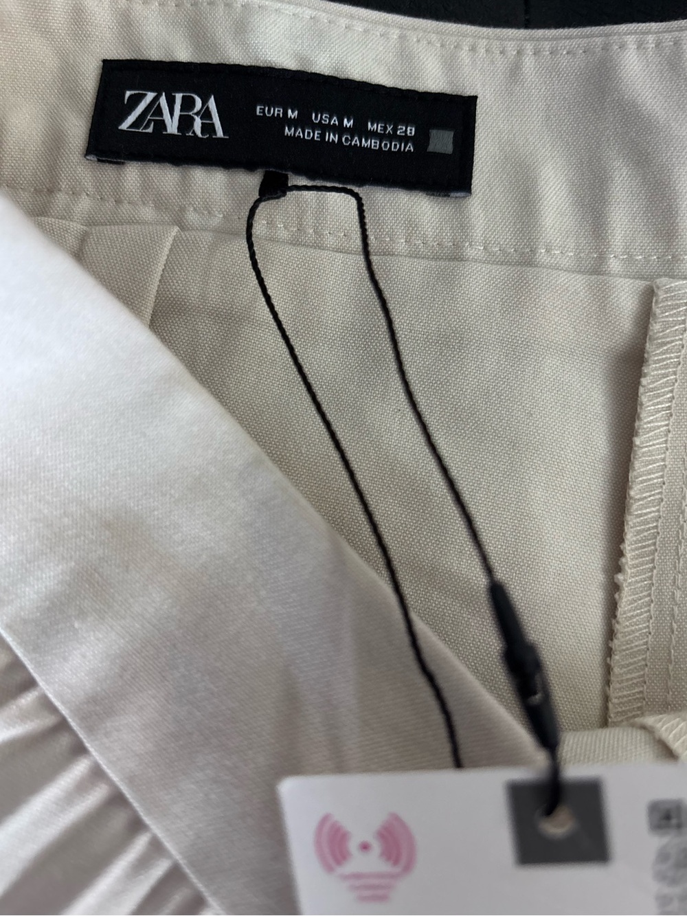 Zara Pleated Circle Skater Skirt in Light Taupe - Picture 3 of 9